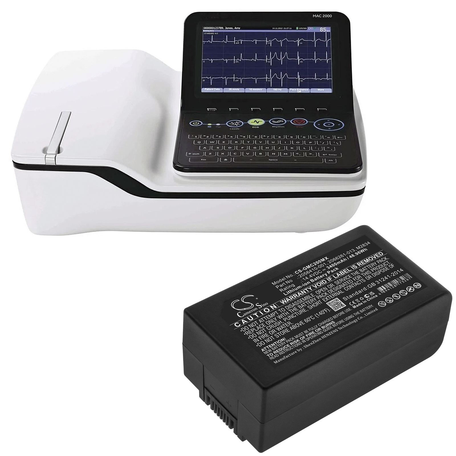 CS-GMC200MD/CS-GMC200MX 2600mA - Ekg Ecg Machine Portable 리뷰 및 가격