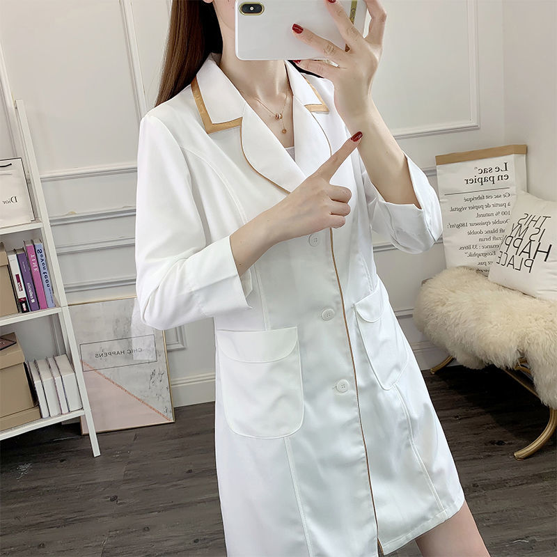 white short beauty uniform dre - Lab Coat Medical 리뷰 및 가격