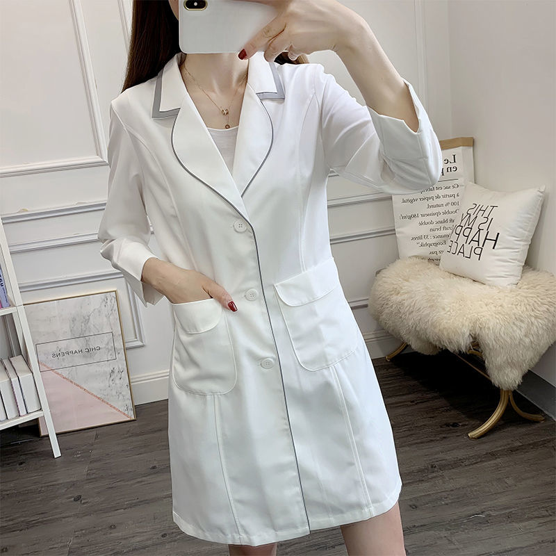 white short beauty uniform dre - Lab Coat Medical 리뷰 및 가격