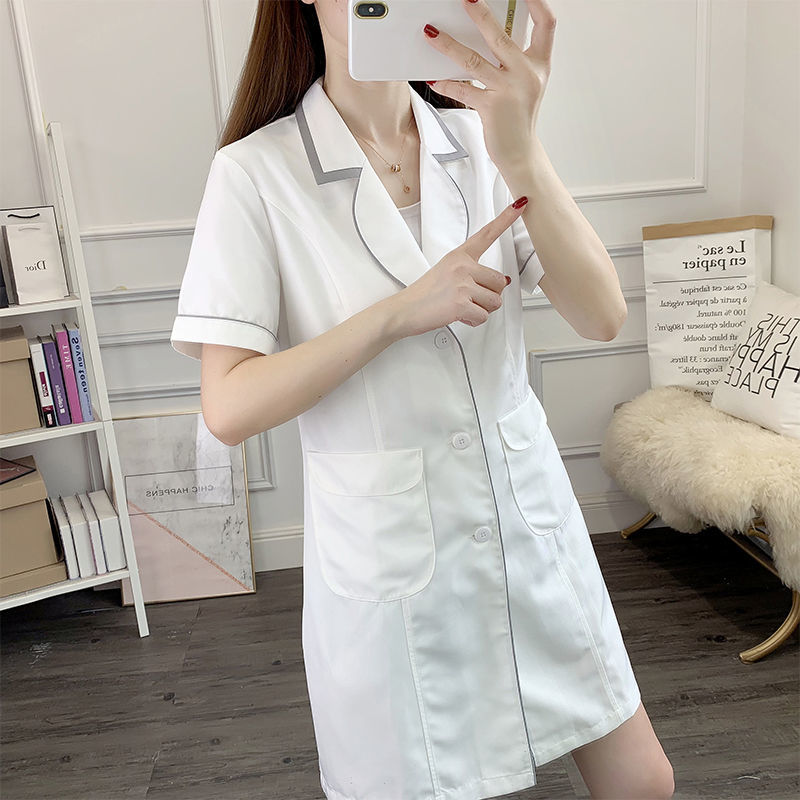 white short beauty uniform dre - Lab Coat Medical 리뷰 및 가격