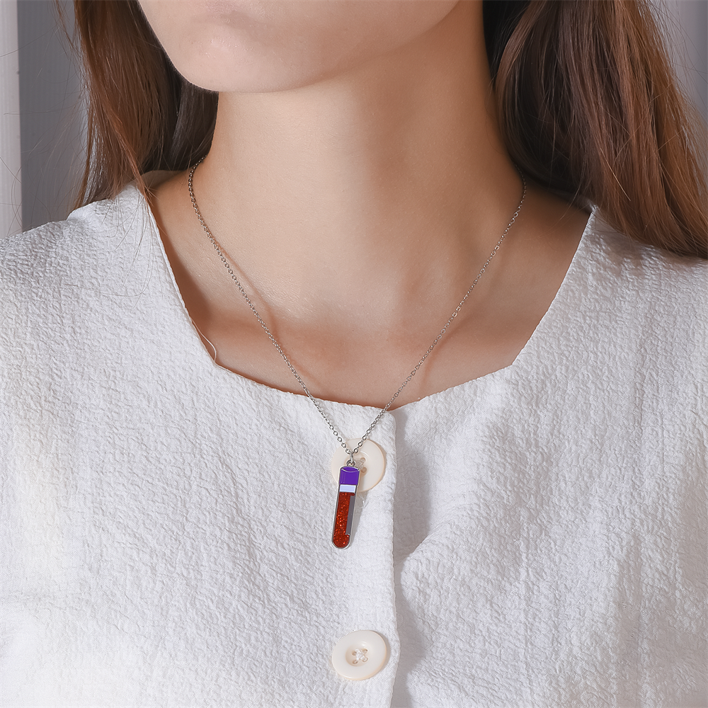 Blood Test Tube Necklace Fashi - Medical Lab Blood Test 리뷰 및 가격