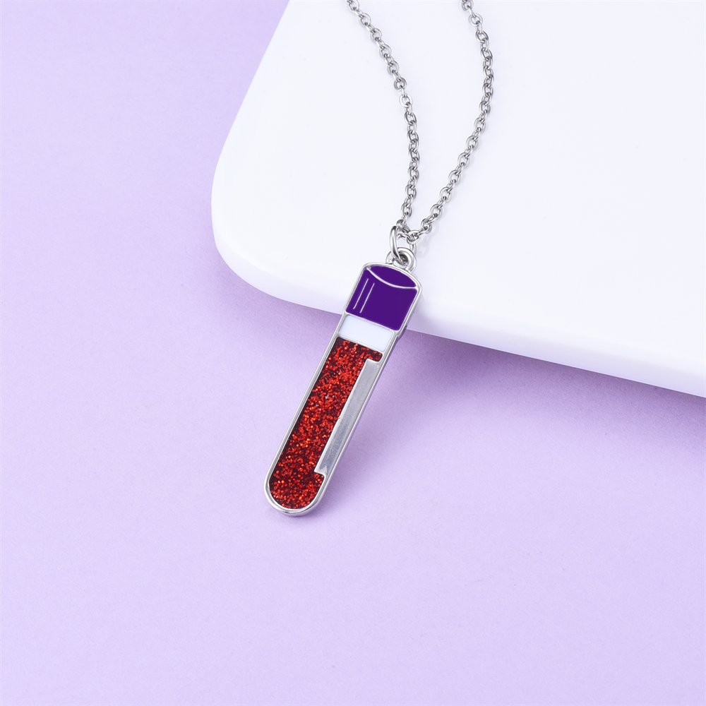 Blood Test Tube Necklace Fashi - Medical Lab Blood Test 리뷰 및 가격