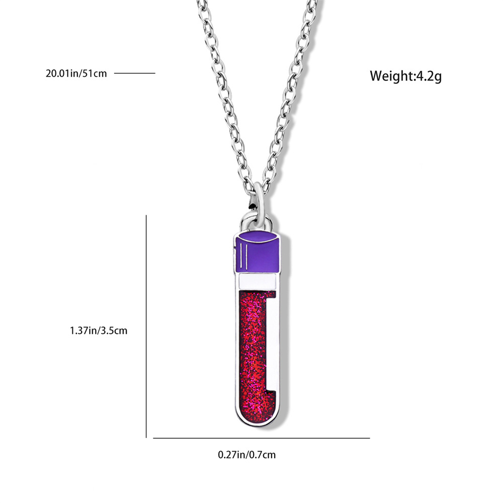 Blood Test Tube Necklace Fashi - Medical Lab Blood Test 리뷰 및 가격