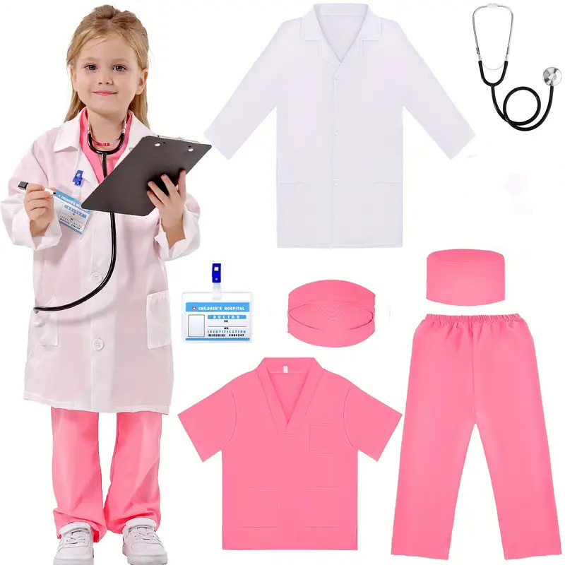 7PCS Kids Doctor Nurse Cosplay - Lab Coat Medical 리뷰 및 가격