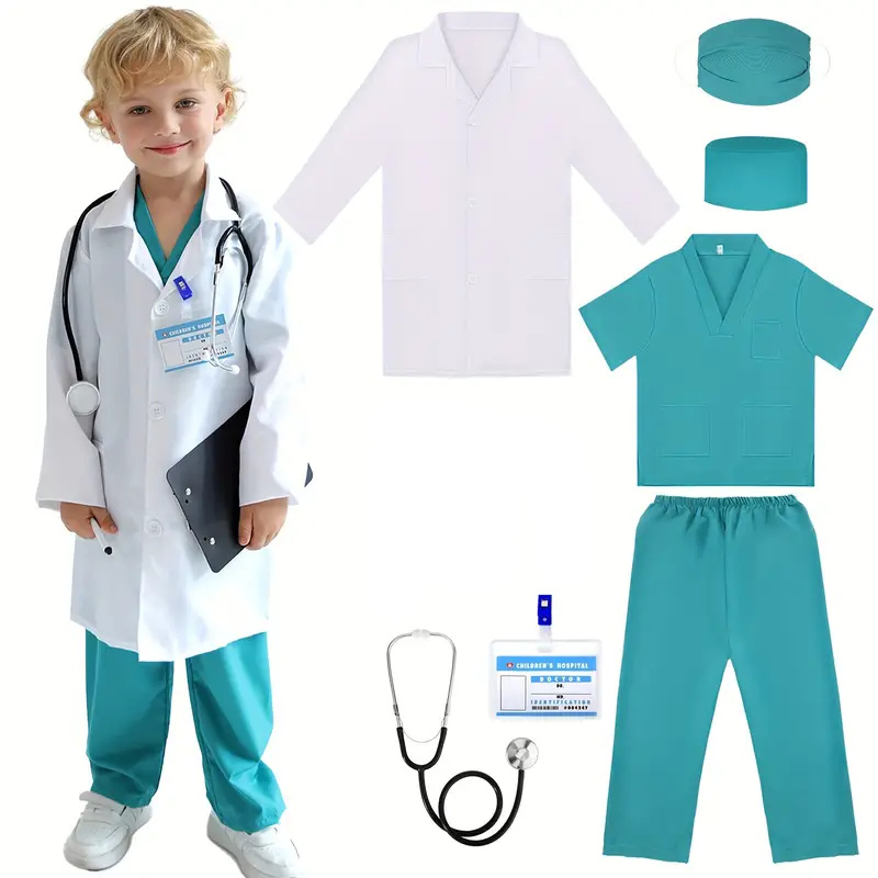 7PCS Kids Doctor Nurse Cosplay - Lab Coat Medical 리뷰 및 가격