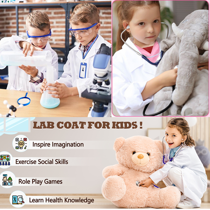 1-24Set Unisex Lab Coat for Ki - Lab Coat Medical 리뷰 및 가격