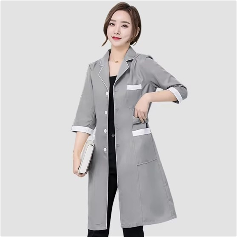 High grade gray solid color sl - Lab Coat Medical 리뷰 및 가격