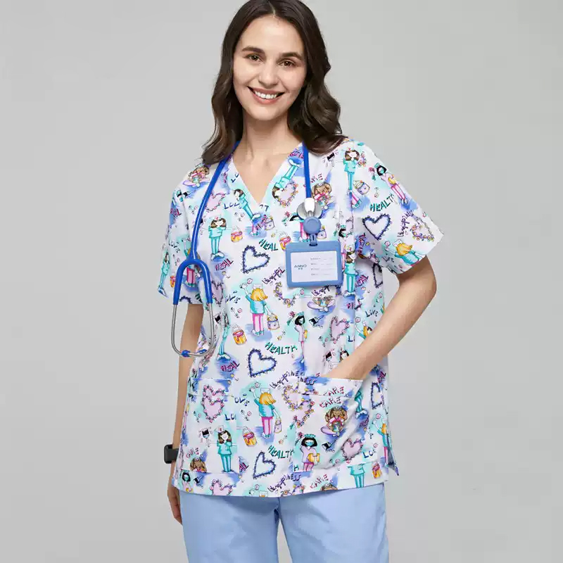 Scrubs Nursing Workwear Women  - Medical Lab Gown 리뷰 및 가격