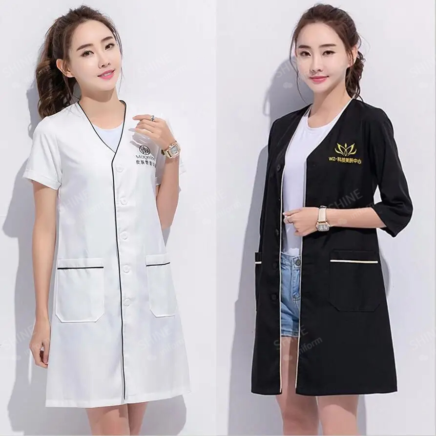 beauty uniform beautician Cust - Lab Coat Medical 리뷰 및 가격